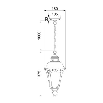 Уличный потолочный светильник Maytoni Goiri O029PL-01BZ-2