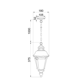 Уличный потолочный светильник Maytoni Goiri O029PL-01GN-1