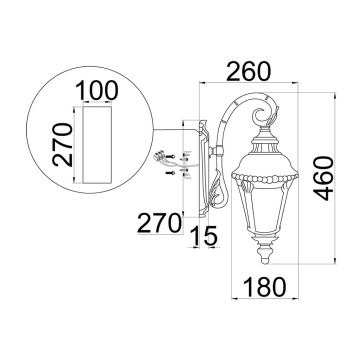 Уличный настенный светильник Maytoni Goiri O029WL-01GN-2
