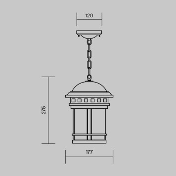 Уличный потолочный светильник Maytoni Salamanca O031PL-01BR-8