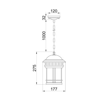 Уличный потолочный светильник Maytoni Salamanca O031PL-01BR-10