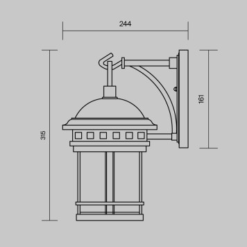 Уличный настенный светильник Maytoni Salamanca O031WL-01BR-9