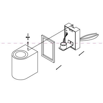 Уличный настенный светильник Maytoni Slat O044WL-01B-2