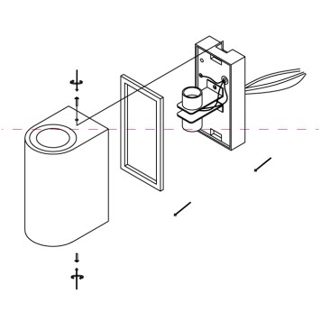 Уличный настенный светильник Maytoni Slat O044WL-02B-4