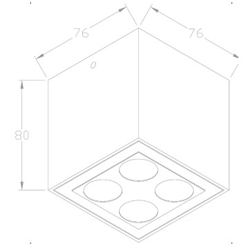 Уличный потолочный светильник Maytoni Ares O309CL-L8GF3K-7