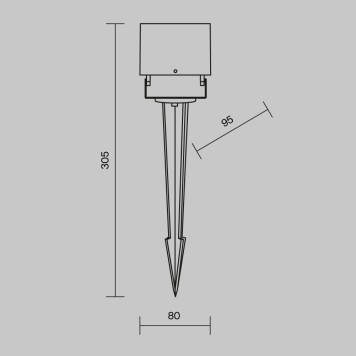 Уличный фонарь Maytoni Ares O309FL-L8B3K-10