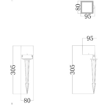 Уличный фонарь Maytoni Ares O309FL-L8B3K-11