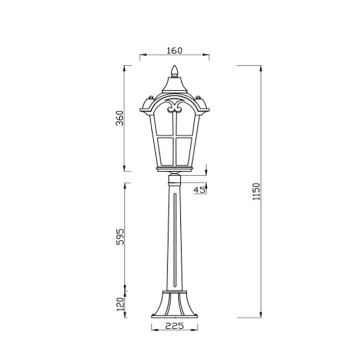 Уличный фонарь Maytoni Albion O413FL-01BZ1-3