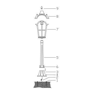Уличный фонарь Maytoni Albion O413FL-01GB1-1