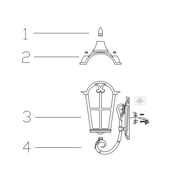 Уличный настенный светильник Maytoni Albion O413WL-01BZ1-2
