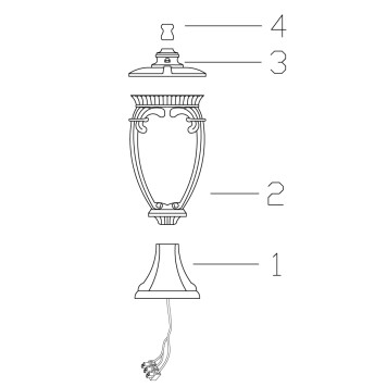 Уличный фонарь Maytoni Fleur O414FL-01BZ-1