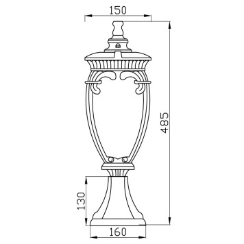Уличный фонарь Maytoni Fleur O414FL-01GB-1