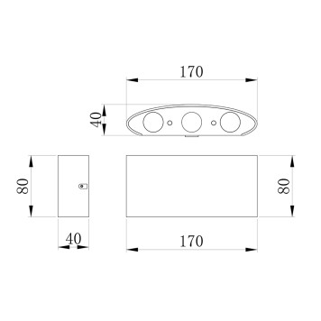 Уличный настенный светильник Maytoni Strato O417WL-L6B3K-1