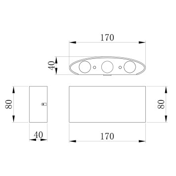 Уличный настенный светильник Maytoni Strato O417WL-L6W3K-1