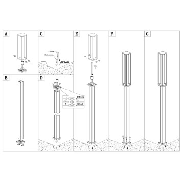 Уличный фонарь Maytoni Cell O452FL-01GF3-7