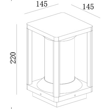 Уличный фонарь Maytoni Cell O452FL-01GF-6