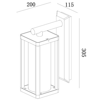 Уличный настенный светильник Maytoni Cell O452WL-01GF1-6