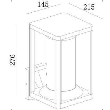Уличный настенный светильник Maytoni Cell O452WL-01GF-6