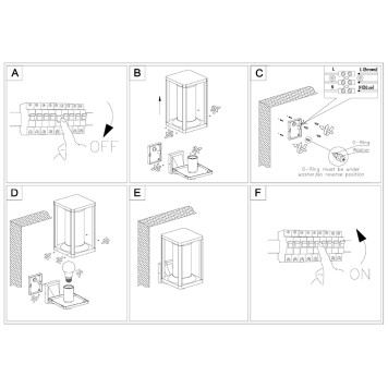 Уличный настенный светильник Maytoni Cell O452WL-01GF-7