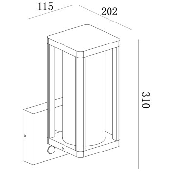 Уличный настенный светильник Maytoni Cell O452WL-01GFSR-6