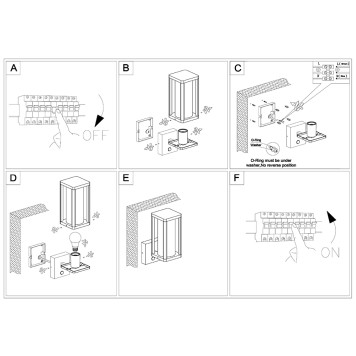 Уличный настенный светильник Maytoni Cell O452WL-01GFSR-7