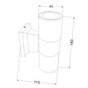 Уличный настенный светильник Maytoni Bowery O574WL-02B-14