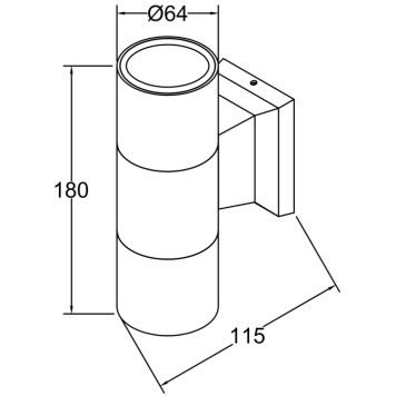 Уличный настенный светильник Maytoni Bowery O574WL-02W-6