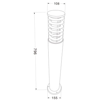 Уличный фонарь Maytoni Bronx O576FL-01GR1-11
