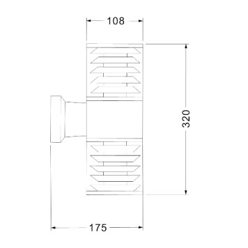 Уличный настенный светильник Maytoni Bronx O576WL-02B-10
