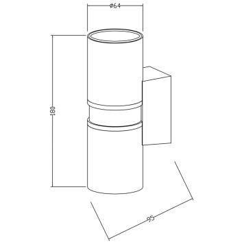 Уличный настенный светильник Maytoni Bowery O582WL-02B-5
