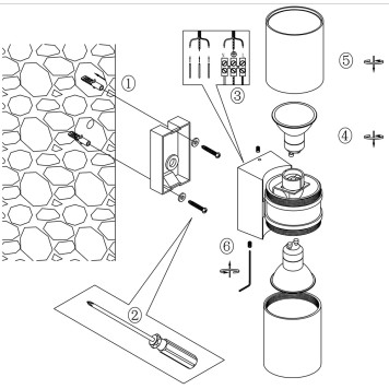 Уличный настенный светильник Maytoni Bowery O582WL-02B-6