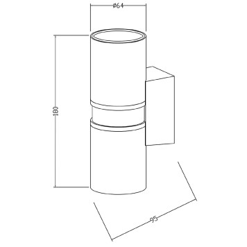 Уличный настенный светильник Maytoni Bowery O582WL-02BS-5