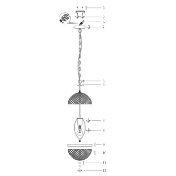 Люстра Maytoni Yonkers P004PL-01CH-1