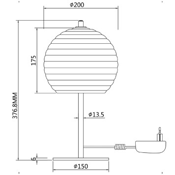 Лампа настольная Maytoni Rueca P060TL-L12BSK1-12