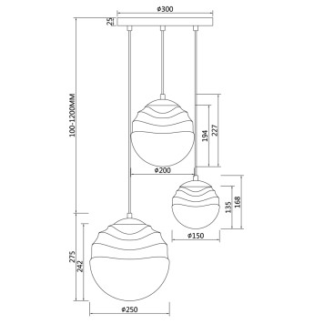 Люстра Maytoni Vinare P074PL-03BS-3