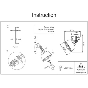 Бра Maytoni Irving T163-01-W-6