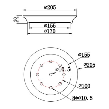 Универсальное крепление Maytoni Dakota T455-08-BASE-3