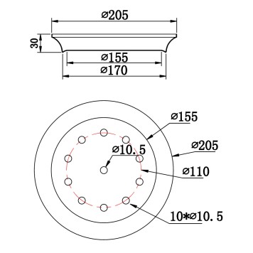 Универсальное крепление Maytoni Dakota T455-10-BASE-3