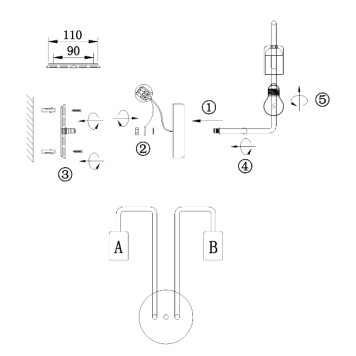 Бра Maytoni Gilbert T532WL-02B-9