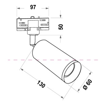 Трековый светильник Maytoni Trinity Focus TR028-3-GU10-B-5