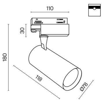 Трековый светильник Maytoni Trinity Vuoro TR029-3-10W3K-W-W-8