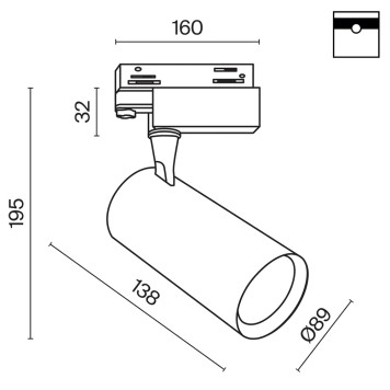 Трековый светильник Maytoni Trinity Vuoro TR029-3-20W4K-M-B-9
