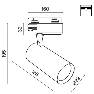 Трековый светильник Maytoni Trinity Vuoro TR029-3-26W4K-W-B-8