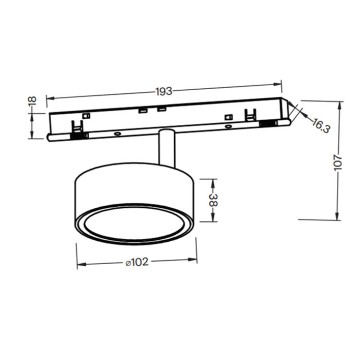Трековый светильник Maytoni Exility Rado TR040-2-18W3K-7