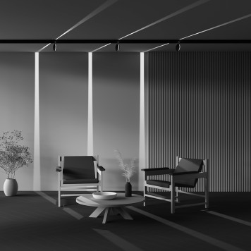 Трековый светильник Maytoni Exility Outline TR090-2-6W4K-B-1