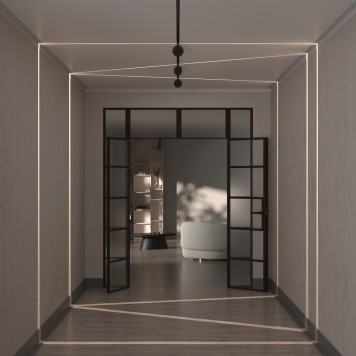 Трековый светильник Maytoni Exility Outline TR090-2-6W4K-B-2