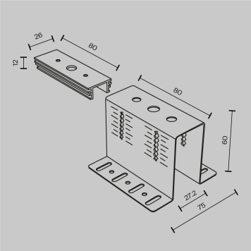Скоба Maytoni Technical TRA034HCB-5