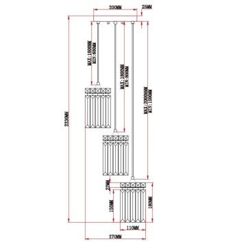 Люстра Moderli Levi V10755-3P-1