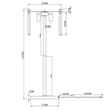 Торшер Moderli Levi V10758-4F-2