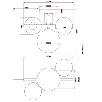 Бра Moderli Renny V10786-3W-2